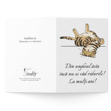 Încarcă imaginea în vizualizatorul Galerie, Felicitare amuzanta 100% reciclata cu pisic rasturnat
