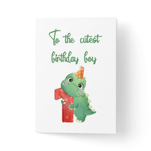 Încarcă imaginea în vizualizatorul Galerie, Felicitare zi de nastere un an cu dinozaur
